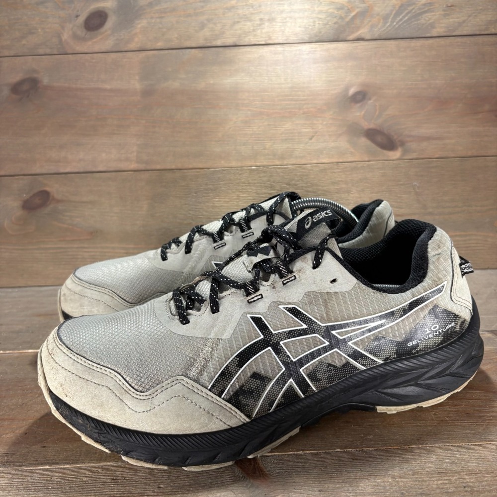 ASICS Gel Venture 10 Mens size 11 shoes Gray Extra Wide Mesh running sneakers